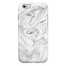 Mixtured Gray v7 Textured Marble iPhone 6/6s or 6/6s Plus 2-Piece Hybrid INK-Fuzed Case