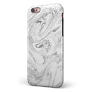 Mixtured Gray v7 Textured Marble iPhone 6/6s or 6/6s Plus 2-Piece Hybrid INK-Fuzed Case