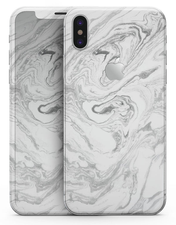 Mixtured Gray v7 Textured Marble - iPhone X Skin-Kit