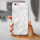 Mixtured Gray v9 Textured Marble iPhone 6/6s or 6/6s Plus 2-Piece Hybrid INK-Fuzed Case