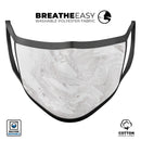 Mixtured Gray v9 Textured Marble - Made in USA Mouth Cover Unisex Anti-Dust Cotton Blend Reusable & Washable Face Mask with Adjustable Sizing for Adult or Child
