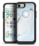 Mixtured Light Blue v9 Textured Marble - iPhone 7 or 7 Plus Commuter Case Skin Kit