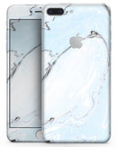 Mixtured Light Blue v9 Textured Marble - Skin-kit for the iPhone 8 or 8 Plus