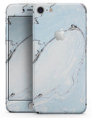 Mixtured Light Blue v9 Textured Marble - Skin-kit for the iPhone 8 or 8 Plus