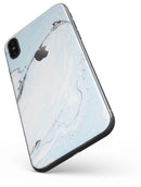 Mixtured Light Blue v9 Textured Marble - iPhone X Skin-Kit