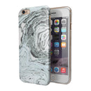 Mixtured Mint and Gray v3 Textured Marble iPhone 6/6s or 6/6s Plus 2-Piece Hybrid INK-Fuzed Case