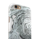 Mixtured Mint and Gray v3 Textured Marble iPhone 6/6s or 6/6s Plus 2-Piece Hybrid INK-Fuzed Case