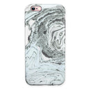 Mixtured Mint and Gray v3 Textured Marble iPhone 6/6s or 6/6s Plus 2-Piece Hybrid INK-Fuzed Case