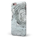 Mixtured Mint and Gray v3 Textured Marble iPhone 6/6s or 6/6s Plus 2-Piece Hybrid INK-Fuzed Case