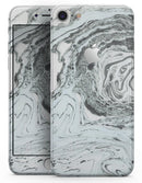 Mixtured Mint and Gray v3 Textured Marble - Skin-kit for the iPhone 8 or 8 Plus