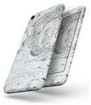 Mixtured Mint and Gray v3 Textured Marble - Skin-kit for the iPhone 8 or 8 Plus