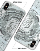 Mixtured Mint and Gray v3 Textured Marble - iPhone X Clipit Case