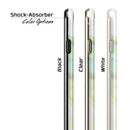 Mixtured Mint and Yellow Textured Marble iPhone 6/6s or 6/6s Plus 2-Piece Hybrid INK-Fuzed Case