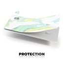 Mixtured Mint and Yellow Textured Marble - Premium Protective Decal Skin-Kit for the Apple Credit Card