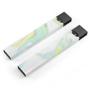 Mixtured Mint and Yellow Textured Marble - Premium Decal Protective Skin-Wrap Sticker compatible with the Juul Labs vaping device