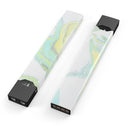 Mixtured Mint and Yellow Textured Marble - Premium Decal Protective Skin-Wrap Sticker compatible with the Juul Labs vaping device