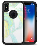 Mixtured Mint and Yellow Textured Marble - iPhone X OtterBox Case & Skin Kits