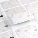 Mixtured Pink-Yellow Textured Marble - Premium Protective Decal Skin-Kit for the Apple Credit Card