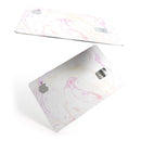 Mixtured Pink-Yellow Textured Marble - Premium Protective Decal Skin-Kit for the Apple Credit Card