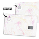 Mixtured Pink-Yellow Textured Marble - Premium Protective Decal Skin-Kit for the Apple Credit Card