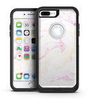 Mixtured Pink-Yellow Textured Marble - iPhone 7 or 7 Plus Commuter Case Skin Kit