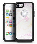 Mixtured Pink-Yellow Textured Marble - iPhone 7 or 7 Plus Commuter Case Skin Kit