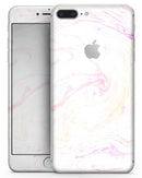 Mixtured Pink-Yellow Textured Marble - Skin-kit for the iPhone 8 or 8 Plus