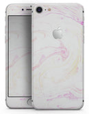 Mixtured Pink-Yellow Textured Marble - Skin-kit for the iPhone 8 or 8 Plus