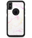 Mixtured Pink-Yellow Textured Marble - iPhone X OtterBox Case & Skin Kits