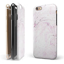 Mixtured Pink Textured Marble iPhone 6/6s or 6/6s Plus 2-Piece Hybrid INK-Fuzed Case