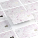Mixtured Pink Textured Marble - Premium Protective Decal Skin-Kit for the Apple Credit Card