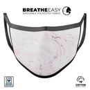 Mixtured Pink Textured Marble - Made in USA Mouth Cover Unisex Anti-Dust Cotton Blend Reusable & Washable Face Mask with Adjustable Sizing for Adult or Child