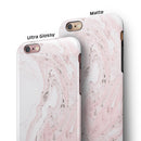 Mixtured Pink and Gray 19 Textured Marble iPhone 6/6s or 6/6s Plus 2-Piece Hybrid INK-Fuzed Case