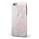 Mixtured Pink and Gray 19 Textured Marble iPhone 6/6s or 6/6s Plus 2-Piece Hybrid INK-Fuzed Case