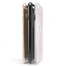 Mixtured Pink and Gray 19 Textured Marble iPhone 6/6s or 6/6s Plus 2-Piece Hybrid INK-Fuzed Case