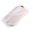Mixtured Pink and Gray 19 Textured Marble iPhone 6/6s or 6/6s Plus 2-Piece Hybrid INK-Fuzed Case