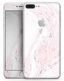 Mixtured Pink and Gray 19 Textured Marble - Skin-kit for the iPhone 8 or 8 Plus