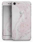 Mixtured Pink and Gray 19 Textured Marble - Skin-kit for the iPhone 8 or 8 Plus
