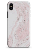 Mixtured Pink and Gray 19 Textured Marble - iPhone X Clipit Case
