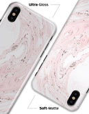 Mixtured Pink and Gray 19 Textured Marble - iPhone X Clipit Case