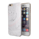 Mixtured Pink and Gray 24 Textured Marble iPhone 6/6s or 6/6s Plus 2-Piece Hybrid INK-Fuzed Case