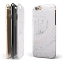 Mixtured Pink and Gray 24 Textured Marble iPhone 6/6s or 6/6s Plus 2-Piece Hybrid INK-Fuzed Case