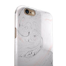 Mixtured Pink and Gray 24 Textured Marble iPhone 6/6s or 6/6s Plus 2-Piece Hybrid INK-Fuzed Case