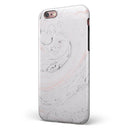 Mixtured Pink and Gray 24 Textured Marble iPhone 6/6s or 6/6s Plus 2-Piece Hybrid INK-Fuzed Case