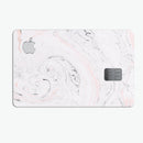 Mixtured Pink and Gray 24 Textured Marble - Premium Protective Decal Skin-Kit for the Apple Credit Card