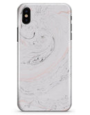 Mixtured Pink and Gray 24 Textured Marble - iPhone X Clipit Case