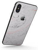 Mixtured Pink and Gray 24 Textured Marble - iPhone X Skin-Kit