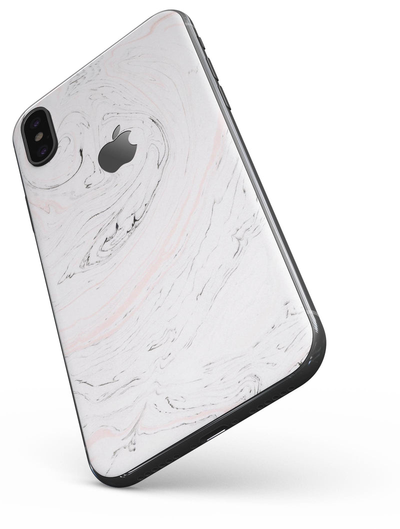 Mixtured Pink and Gray 24 Textured Marble - iPhone X Skin-Kit