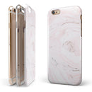 Mixtured Pink and Gray 37 Textured Marble iPhone 6/6s or 6/6s Plus 2-Piece Hybrid INK-Fuzed Case