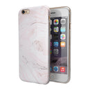 Mixtured Pink and Gray 37 Textured Marble iPhone 6/6s or 6/6s Plus 2-Piece Hybrid INK-Fuzed Case